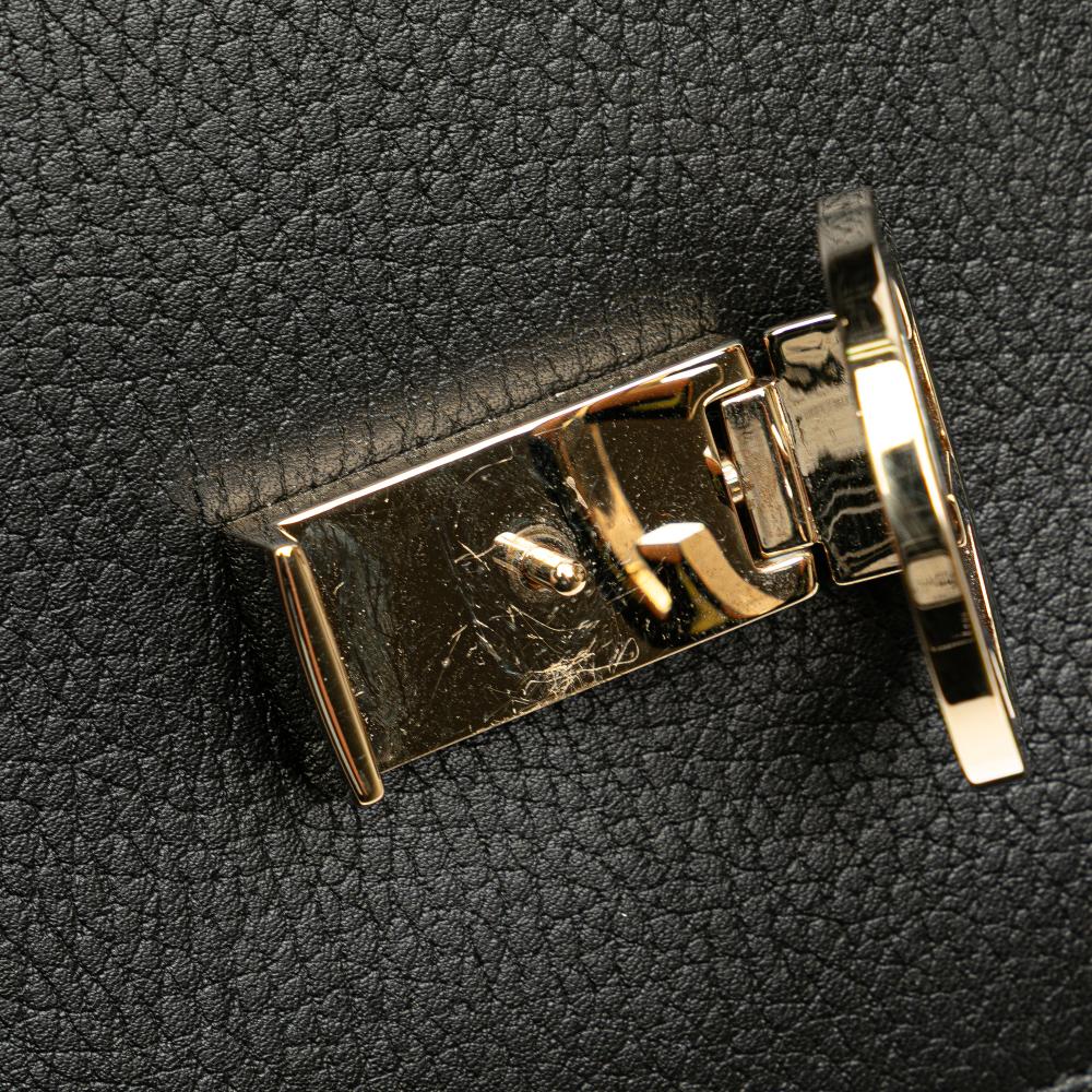 Gucci B Gucci Black Calf Leather Small Dollar skin Interlocking G Crossbody Italy