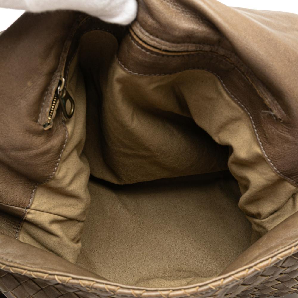 Bottega Veneta B Bottega Veneta Brown Camel Nappa Leather Leather Nappa Intrecciato Messenger Bag Italy