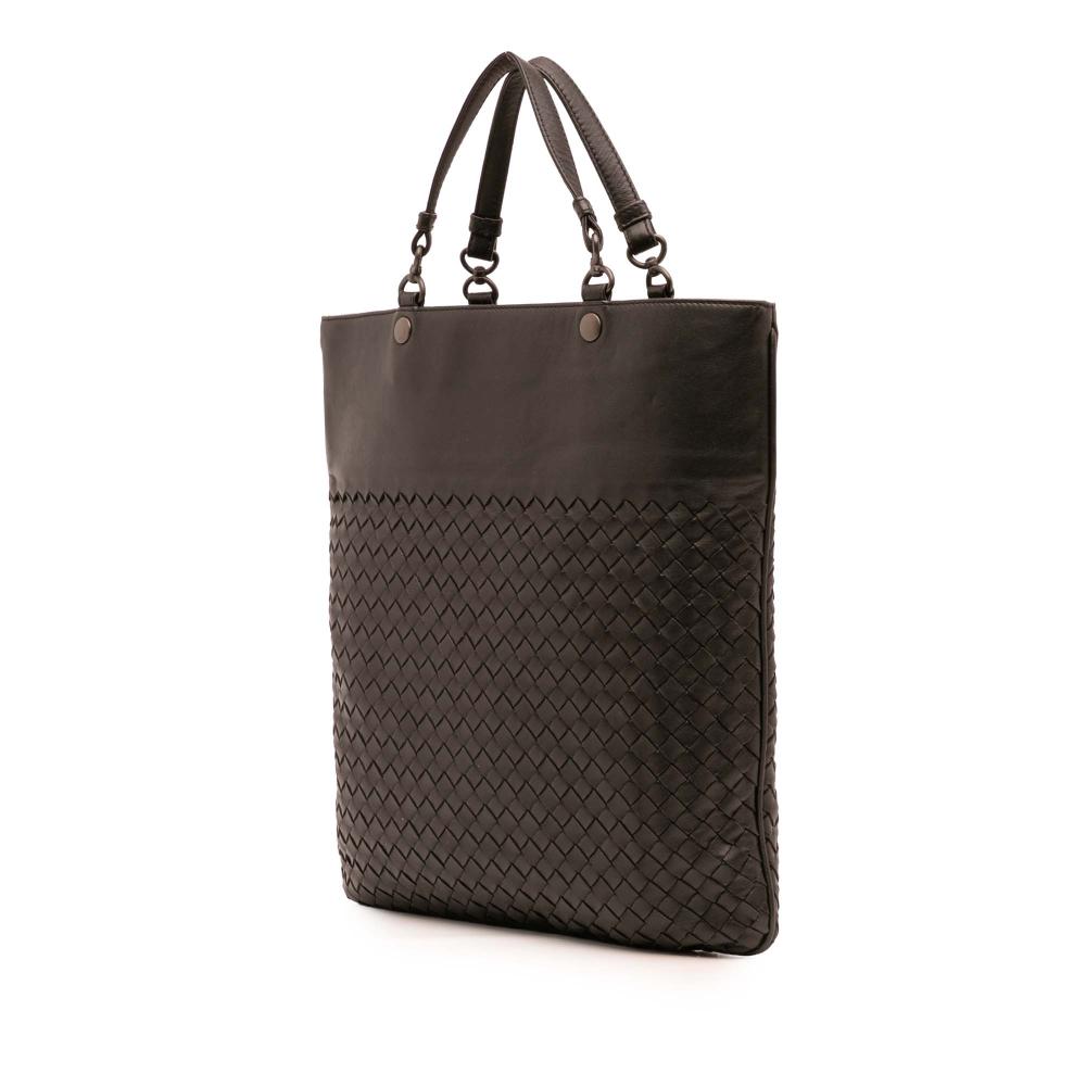 Bottega Veneta B Bottega Veneta Brown Dark Brown Nappa Leather Leather Nappa Intrecciato Tote Italy