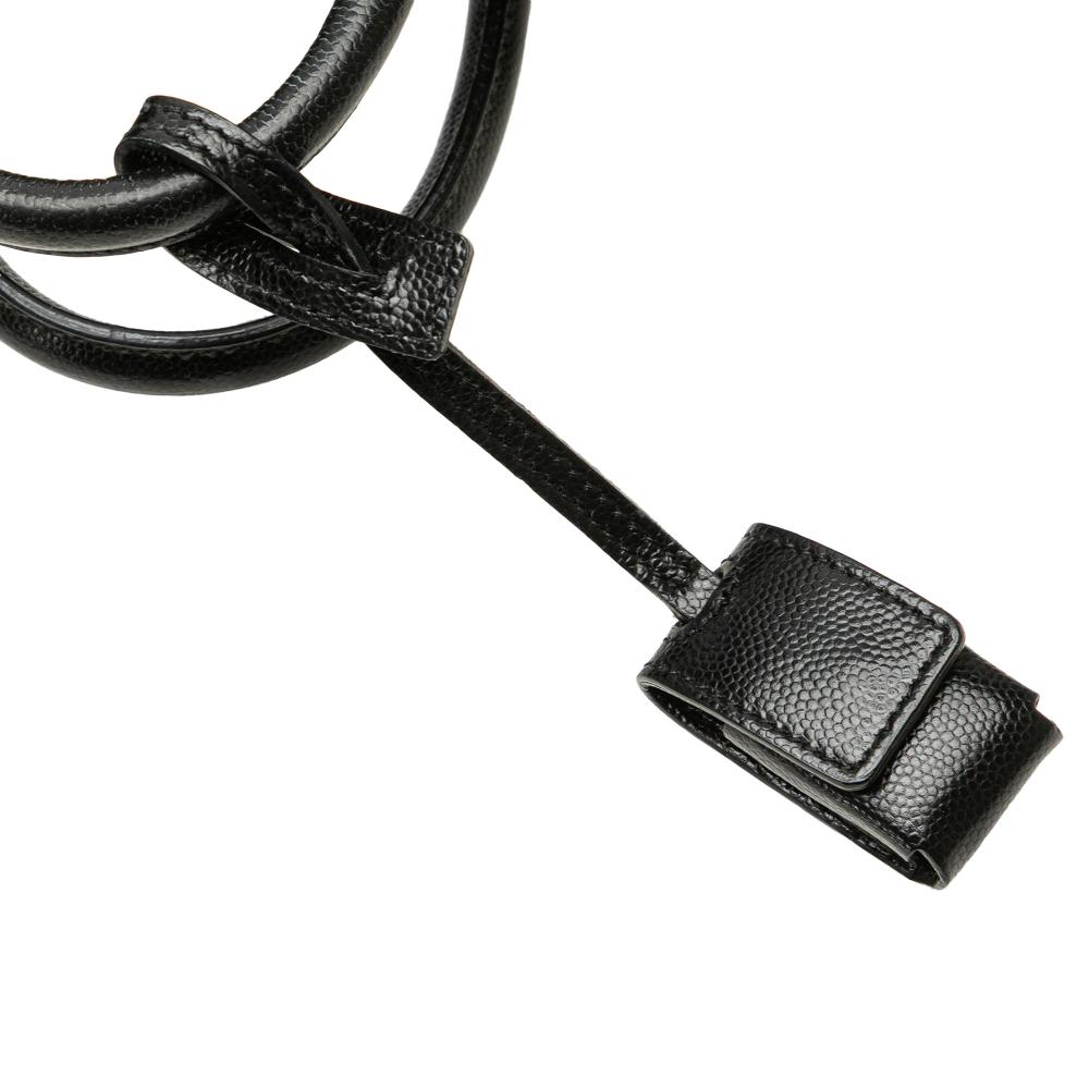 Saint Laurent B Saint Laurent Black Calf Leather Nano Grain de Poudre Studded Sac de Jour Satchel Italy