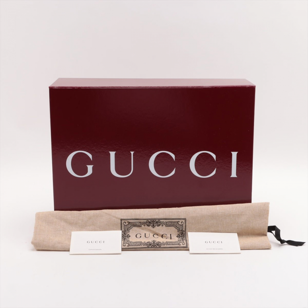 Gucci GG Marmont Small Chevron Leather Flap Bag Black