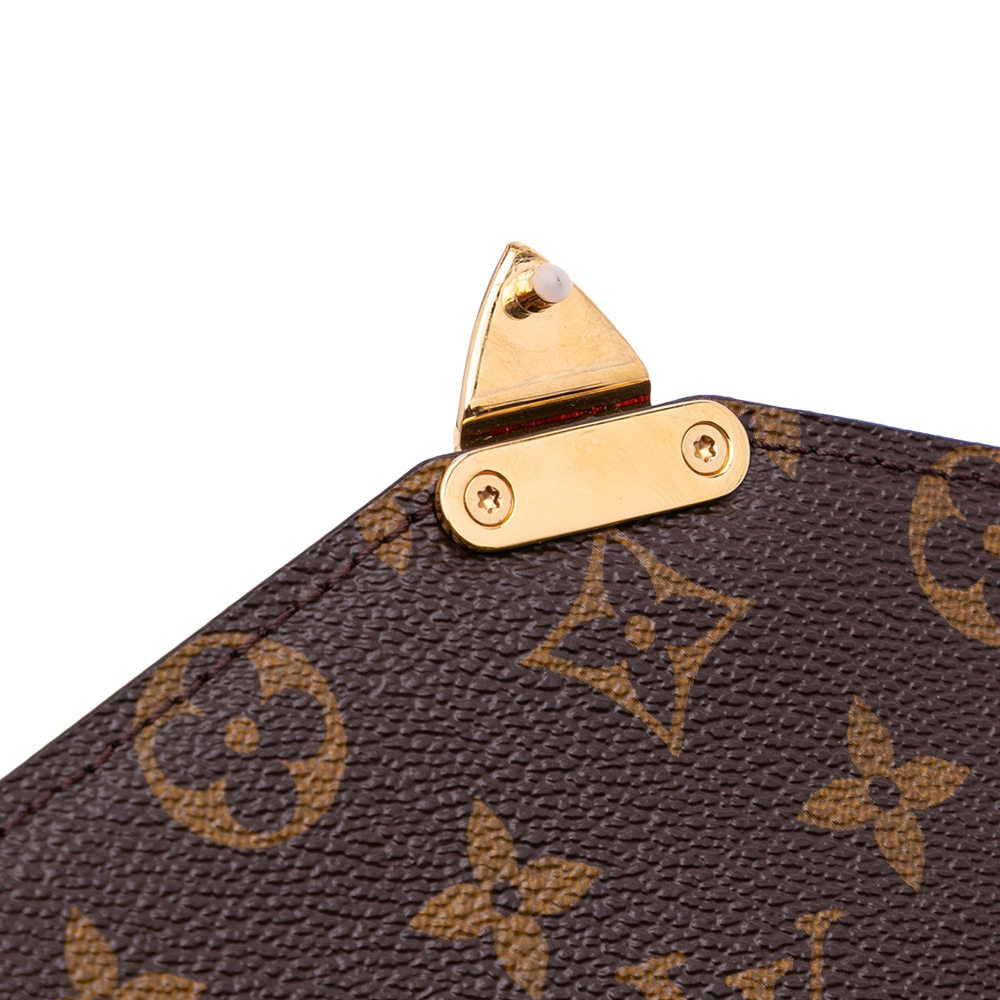 Louis Vuitton Pochette Métis Canvas Flap Crossbody Brown