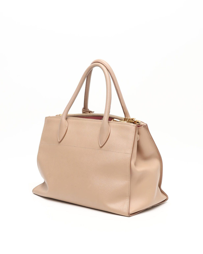 Prada Medium Saffiano Greca Paradigm Tote Bag