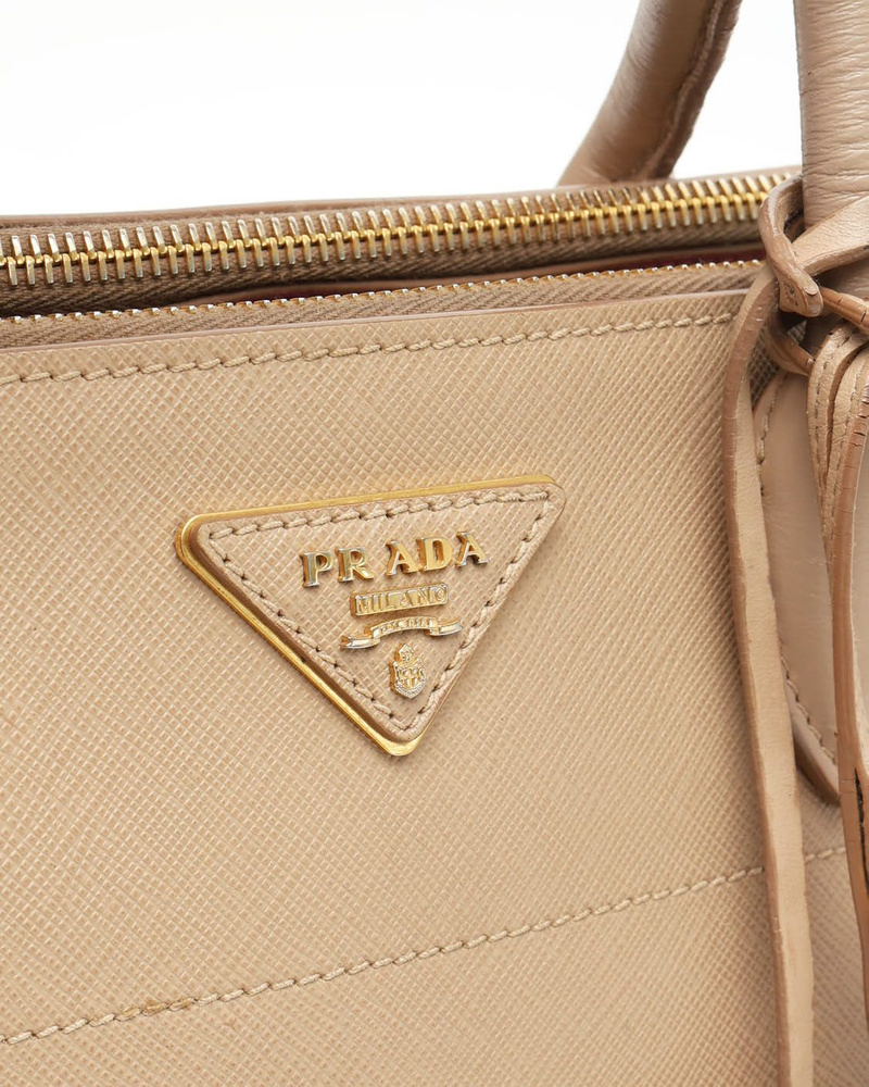 Prada Medium Saffiano Greca Paradigm Tote Bag
