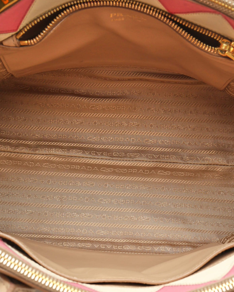Prada Medium Saffiano Greca Paradigm Tote Bag