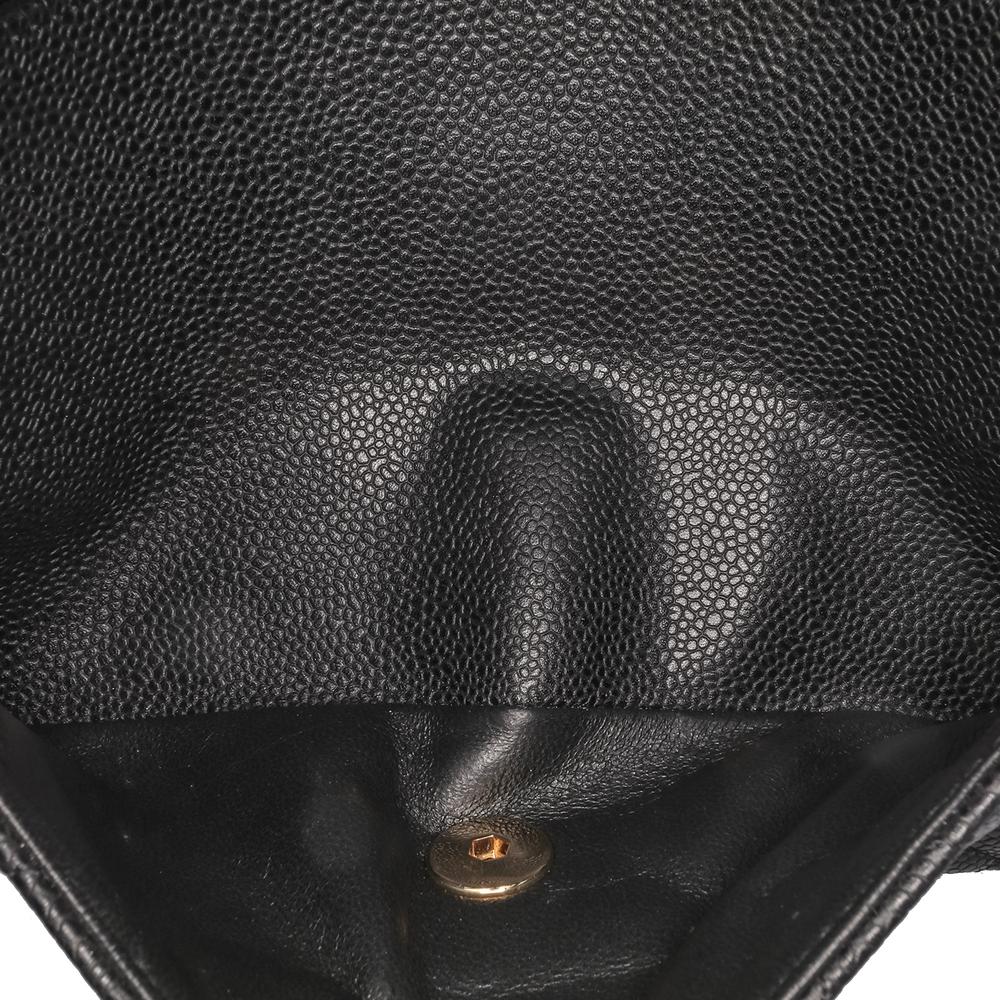 Chanel B Chanel Black Caviar Leather Leather Medium Classic Caviar Double Flap France