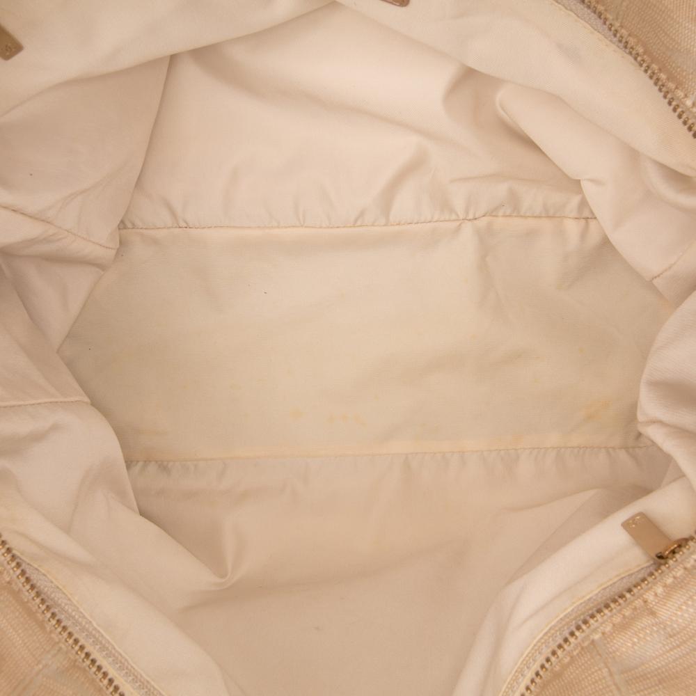 Chanel B Chanel Brown Beige Nylon Fabric New Travel Line Tote Italy