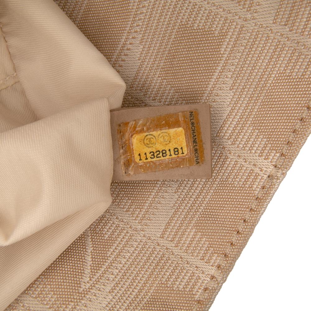 Chanel B Chanel Brown Beige Nylon Fabric New Travel Line Tote Italy