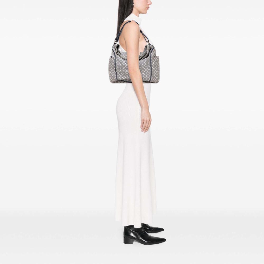 Louis Vuitton B Louis Vuitton Gray Canvas Fabric Monogram Mini Lin Idylle Romance France