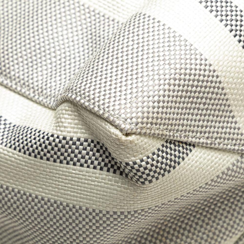 Balenciaga B Balenciaga Gray Light Gray Calf Leather Medium Woven skin Barbes East West Shopper Bag Italy