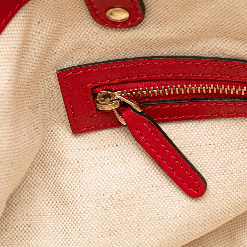 Gucci B Gucci Red Calf Leather Small Diamante Craft Tote Italy