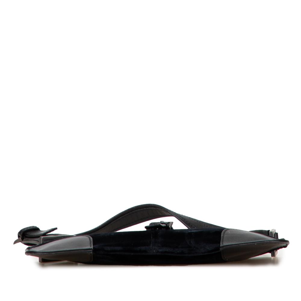 Saint Laurent B Saint Laurent Black Velvet Fabric Shoulder Bag Italy