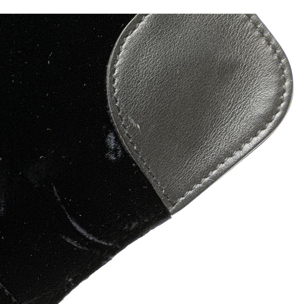 Saint Laurent B Saint Laurent Black Velvet Fabric Shoulder Bag Italy