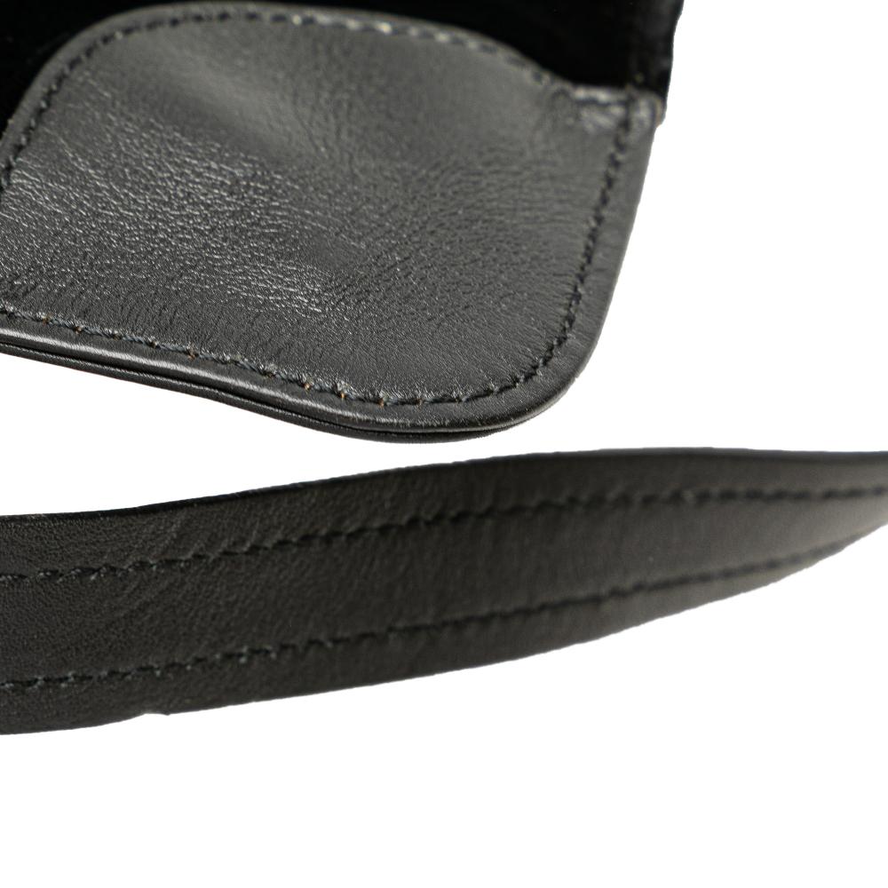 Saint Laurent B Saint Laurent Black Velvet Fabric Shoulder Bag Italy