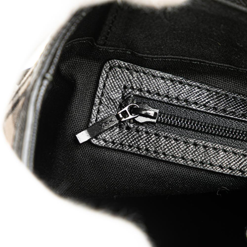 Burberry B Burberry Brown Beige Canvas Fabric Nova Check Handbag United Kingdom