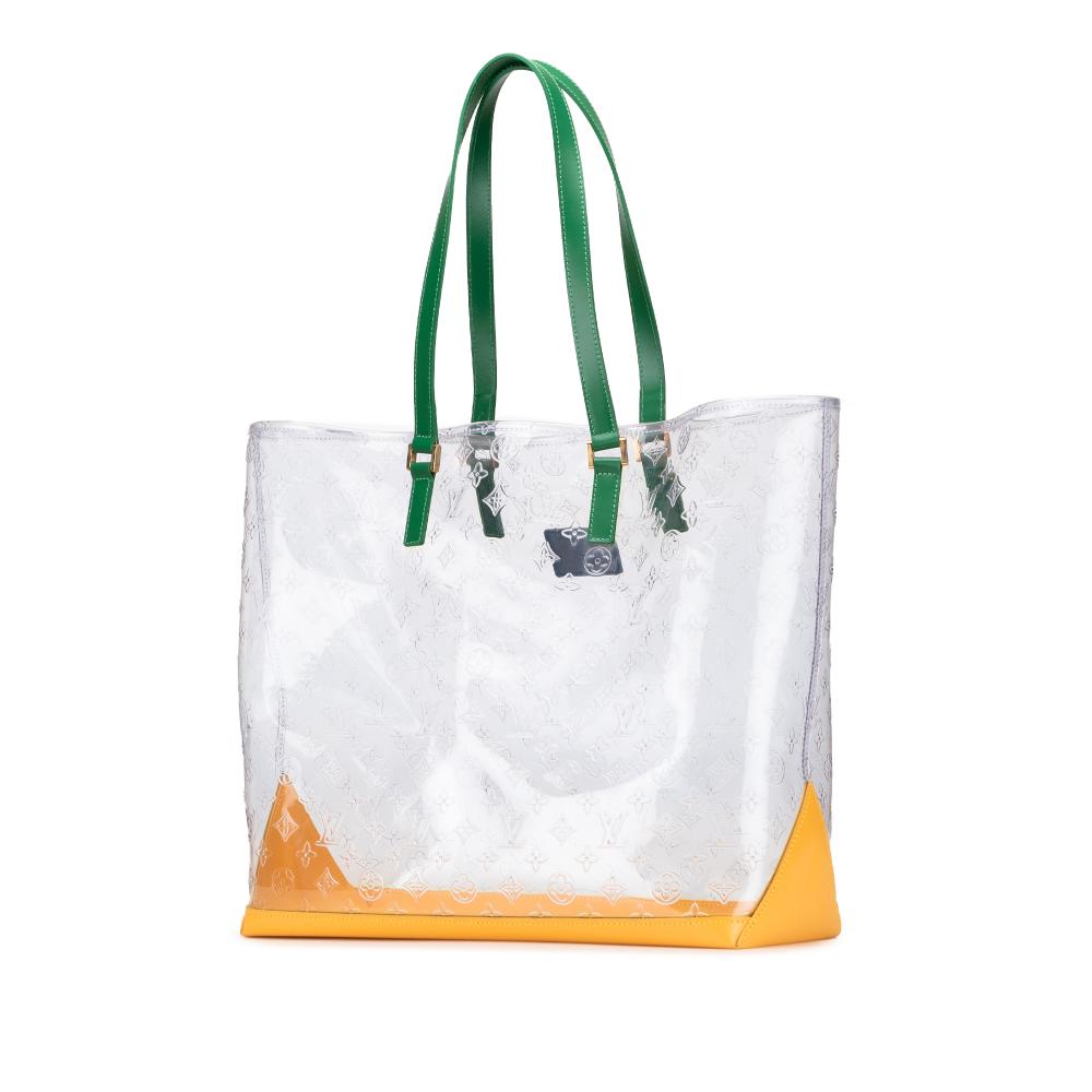 Louis Vuitton White Limited Edition Brazil 500th Anniversary Monogram Vinyl Clear Cabas France