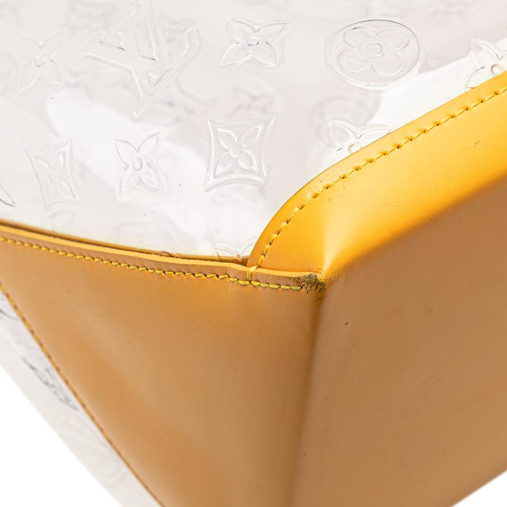 Louis Vuitton White Limited Edition Brazil 500th Anniversary Monogram Vinyl Clear Cabas France