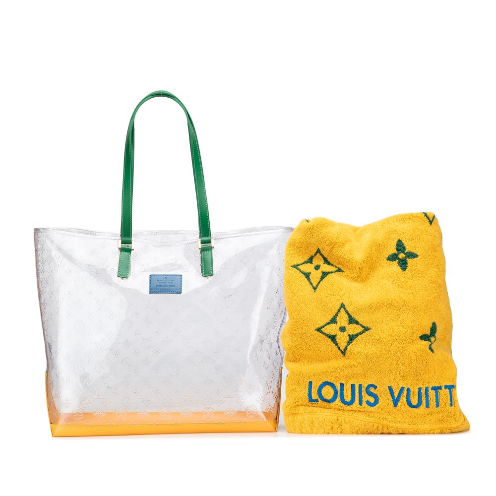 Louis Vuitton White Limited Edition Brazil 500th Anniversary Monogram Vinyl Clear Cabas France