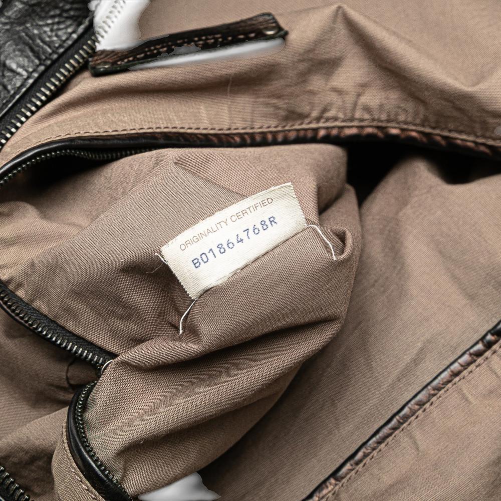 Bottega Veneta B Bottega Veneta Black Nappa Leather Leather Intrecciato Trimmed Nappa Crossbody Italy