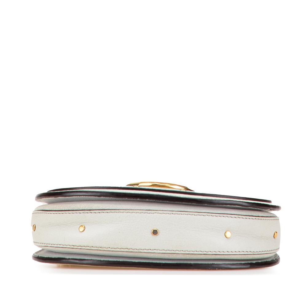 Chloé B Chloé White Off White Calf Leather Mini skin Suede Pixie Signature Satchel Spain