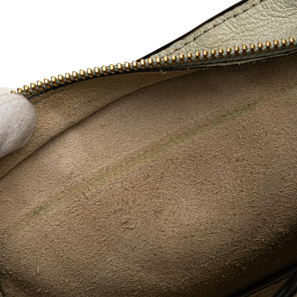 Chloé B Chloé White Off White Calf Leather Mini skin Suede Pixie Signature Satchel Spain