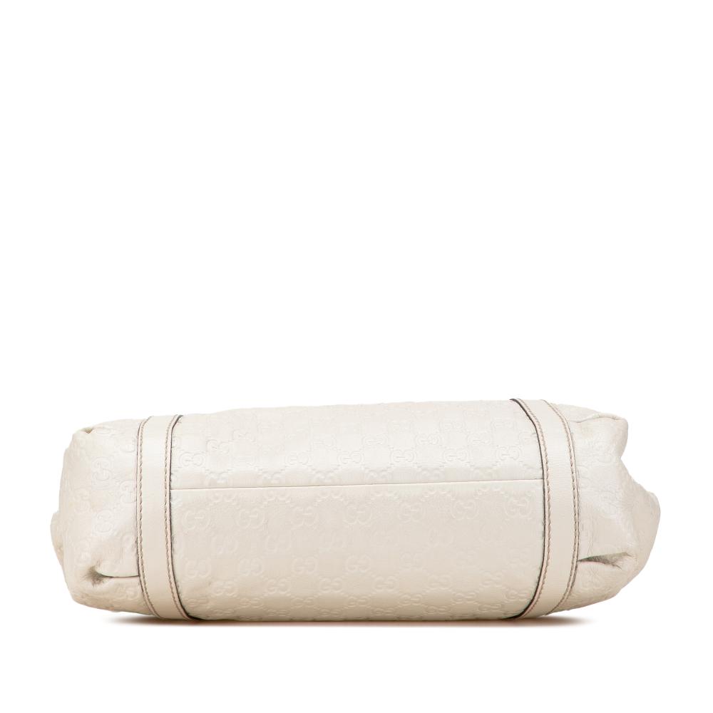 Gucci B Gucci White Calf Leather Guccissima New Ladies Tote Italy