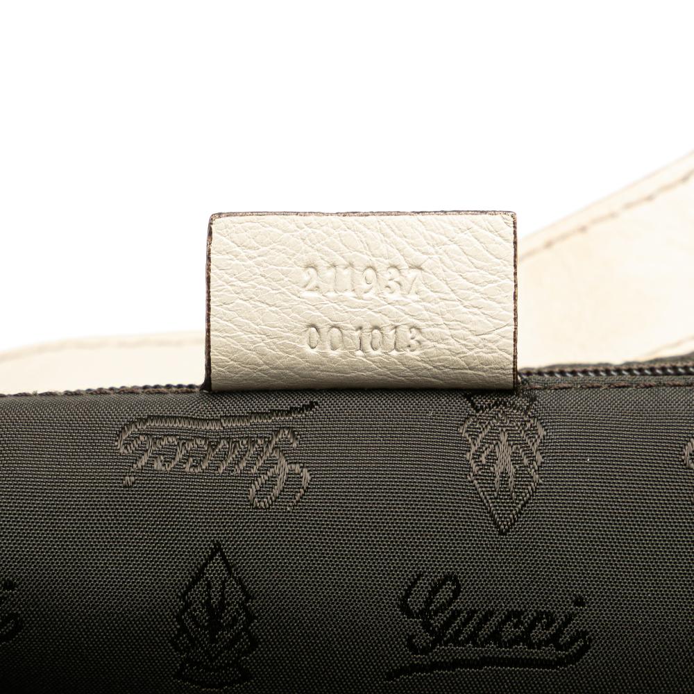 Gucci B Gucci White Calf Leather Guccissima New Ladies Tote Italy