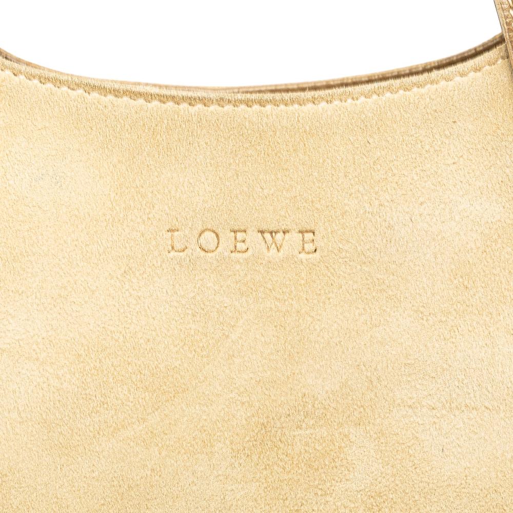Loewe B LOEWE Brown Beige Suede Leather Handbag Spain