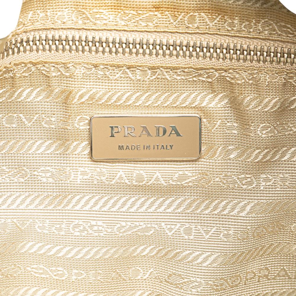 Prada B Prada Blue Light Blue Calf Leather Vitello Daino Shoulder Bag Italy