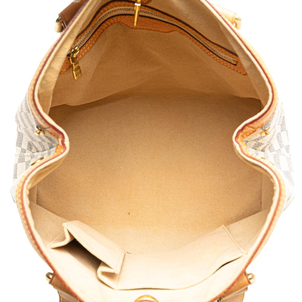 Louis Vuitton B Louis Vuitton White Damier Canvas Canvas Damier Azur Hampstead PM Spain