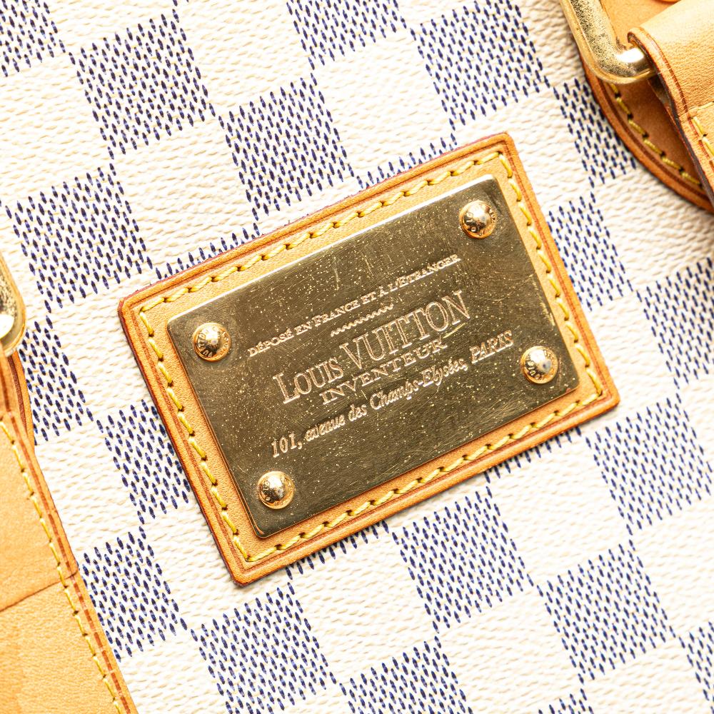 Louis Vuitton B Louis Vuitton White Damier Canvas Canvas Damier Azur Hampstead PM Spain