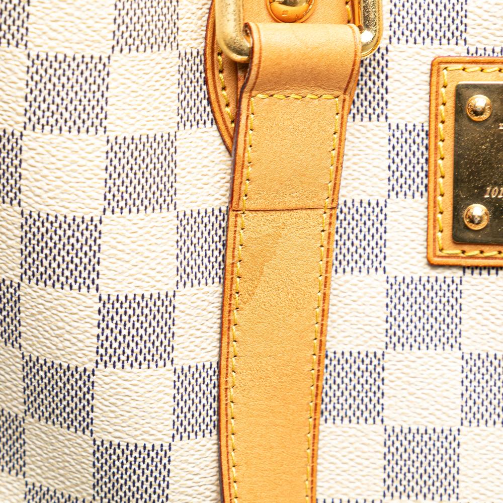Louis Vuitton B Louis Vuitton White Damier Canvas Canvas Damier Azur Hampstead PM Spain