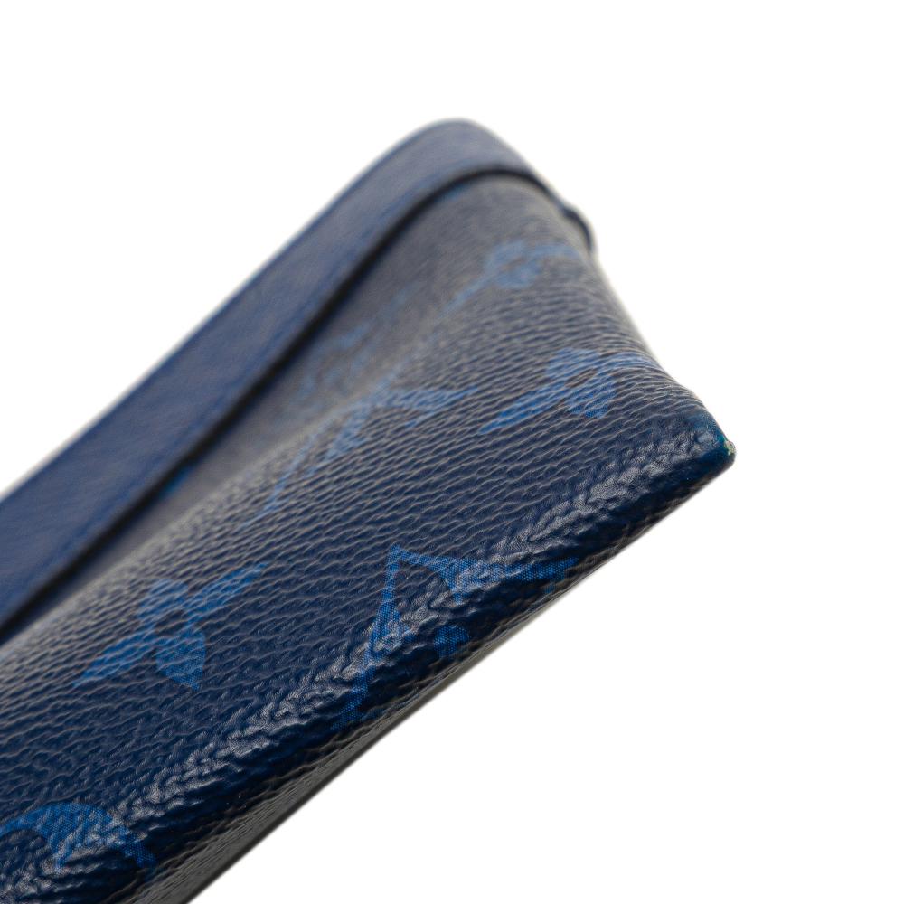 Louis Vuitton AB Louis Vuitton Blue Monogram Canvas Canvas Monogram Taigarama Pochette Discovery PM France