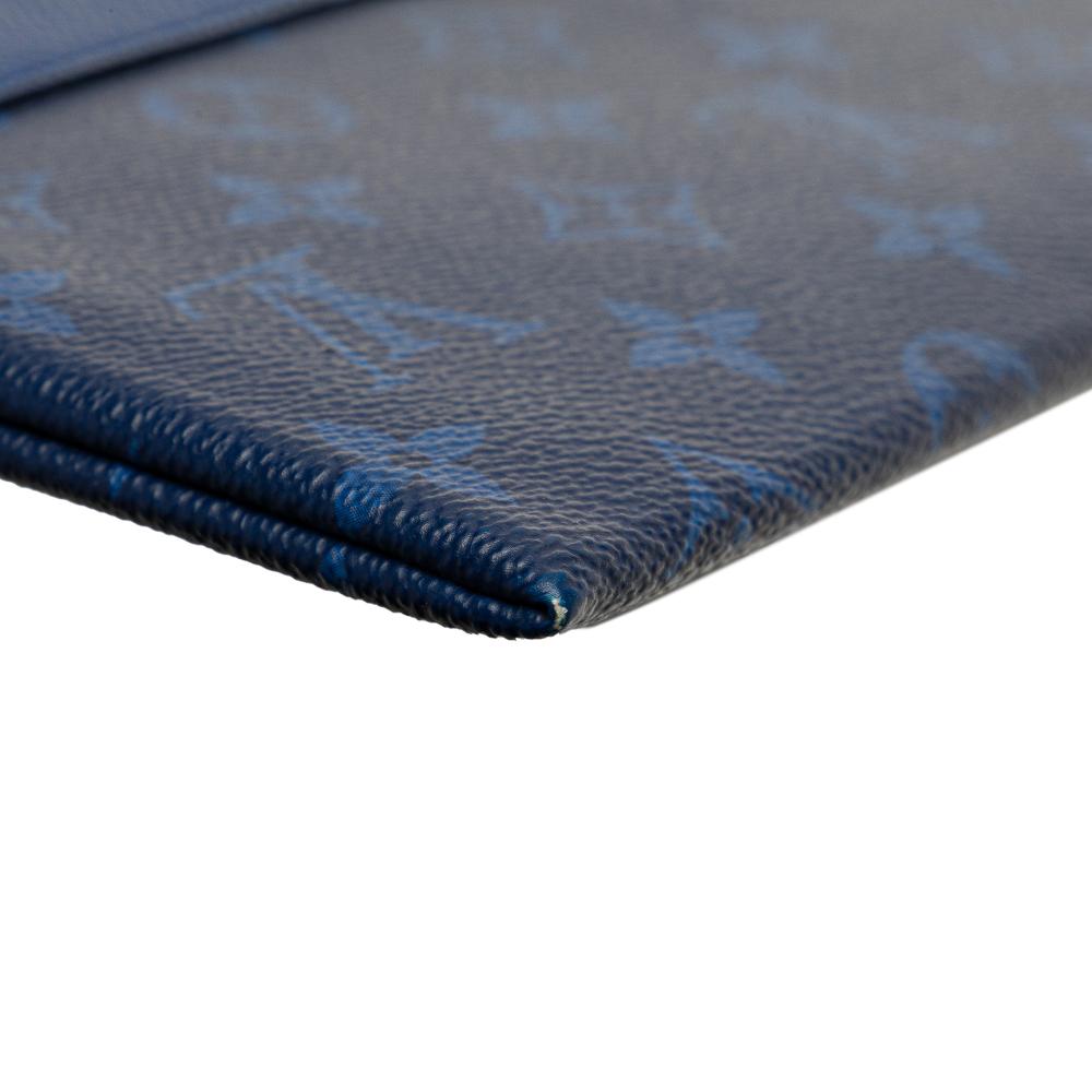 Louis Vuitton AB Louis Vuitton Blue Monogram Canvas Canvas Monogram Taigarama Pochette Discovery PM France