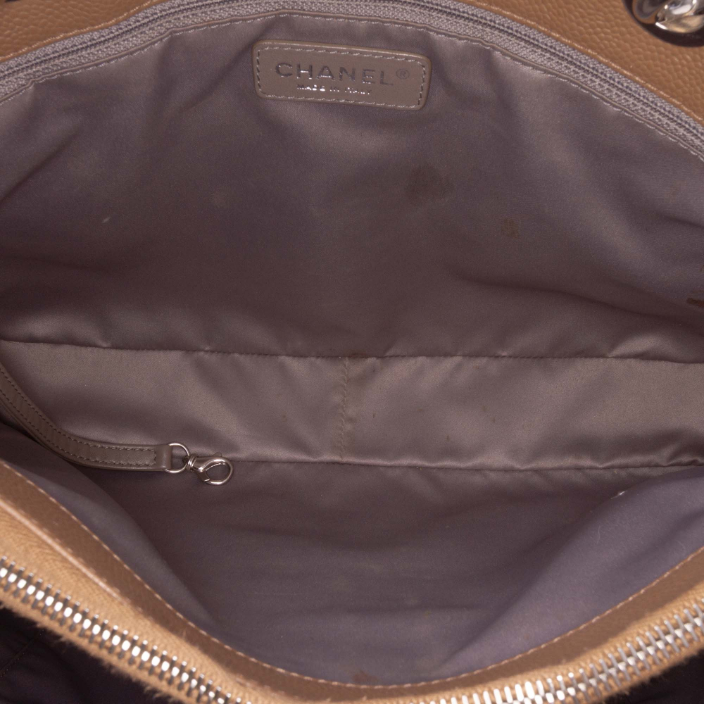 Chanel GST Quilted Caviar Leather Shopper Bag Brown