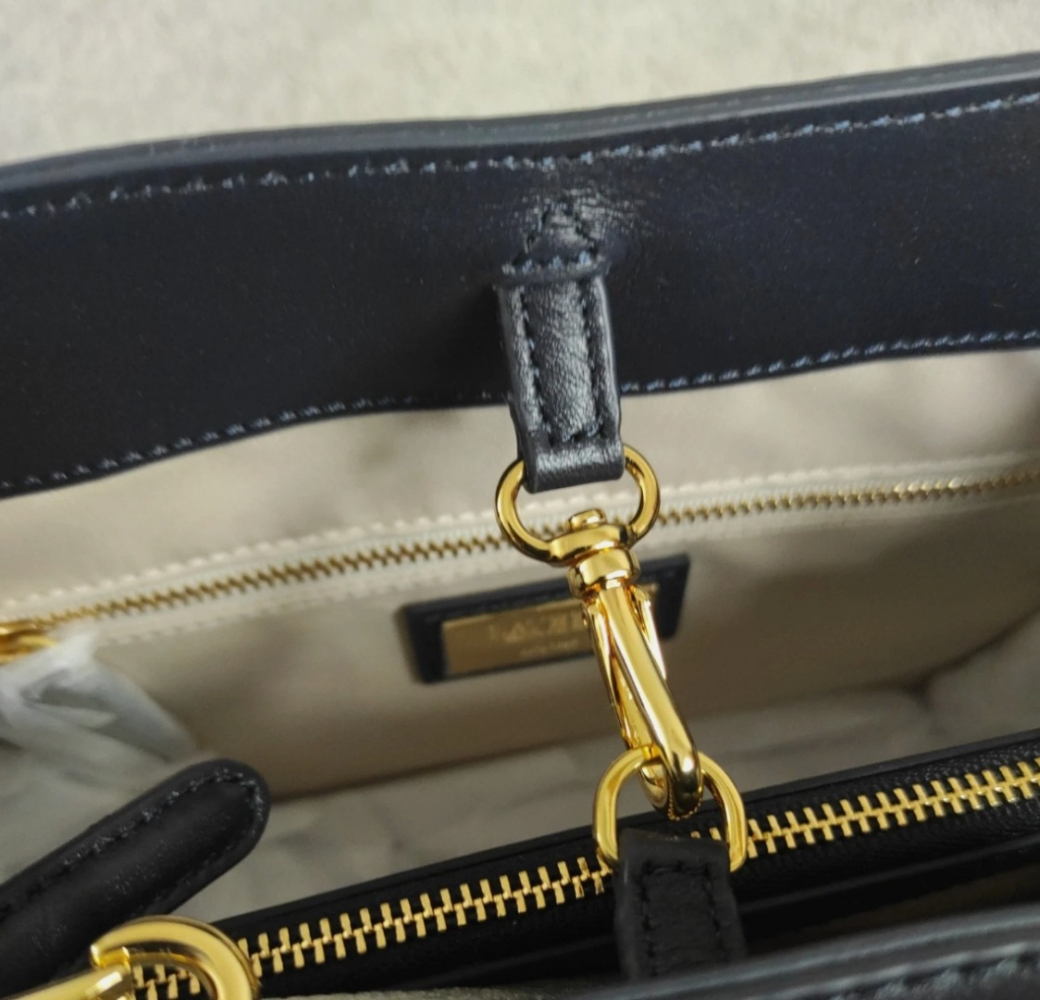 LAUREN Ralph Lauren LEATHER LARGE MARCY SATCHEL - Handtasche - black