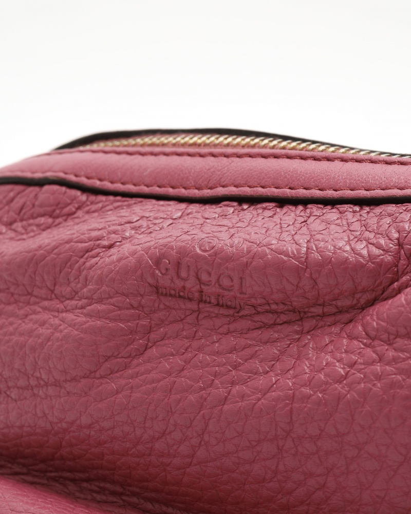 Gucci Leather Bamboo Pouch