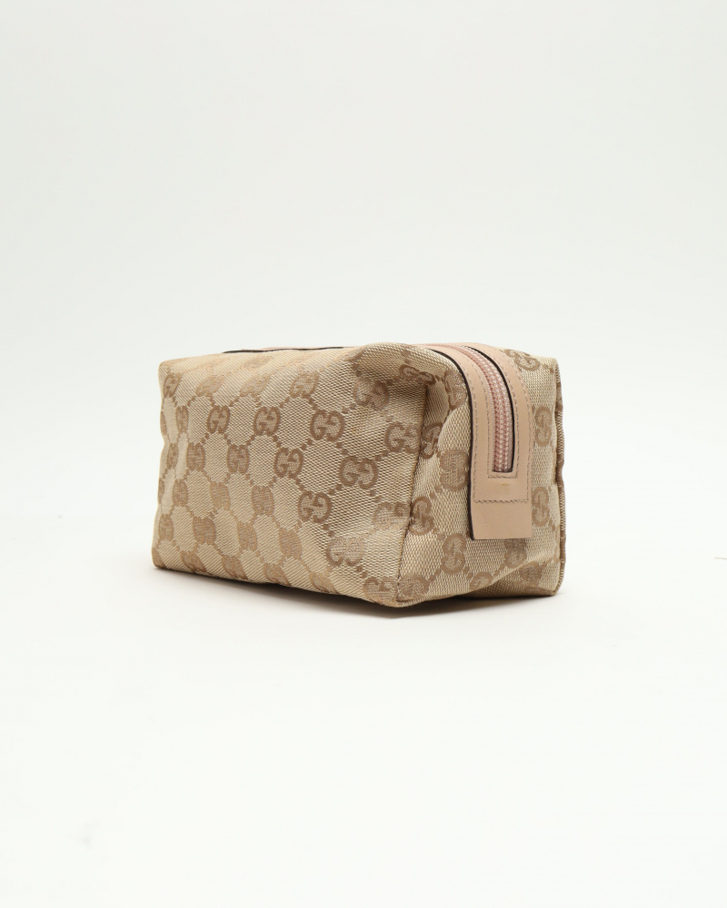 Gucci Canvas and Leather Pouch
