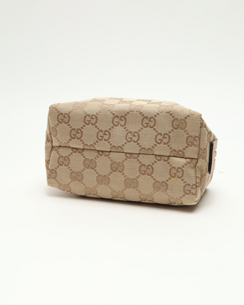 Gucci Canvas and Leather Pouch