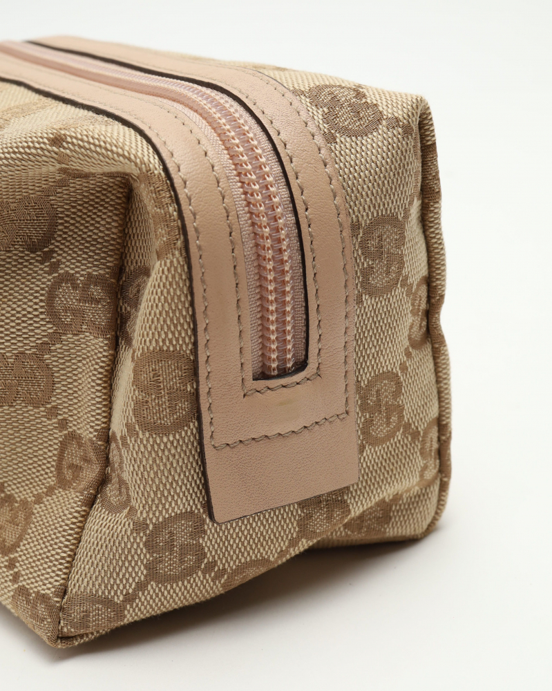 Gucci Canvas and Leather Pouch