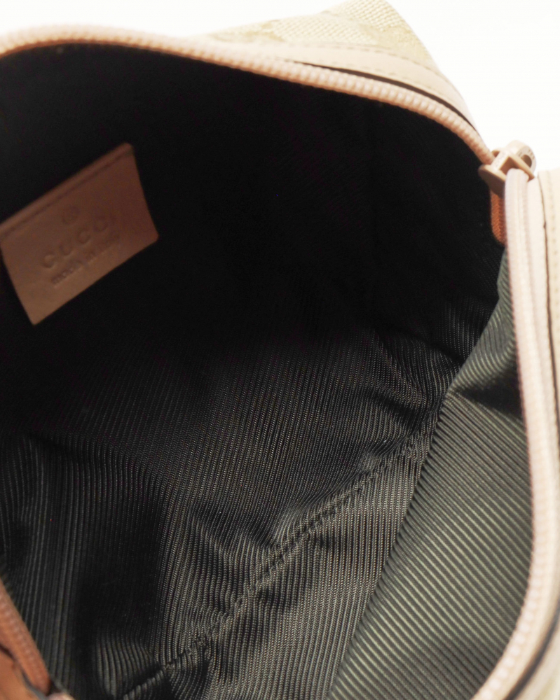 Gucci Canvas and Leather Pouch