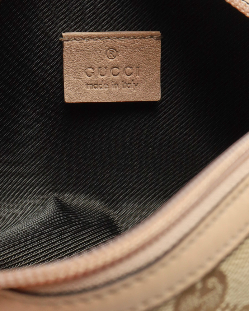 Gucci Canvas and Leather Pouch