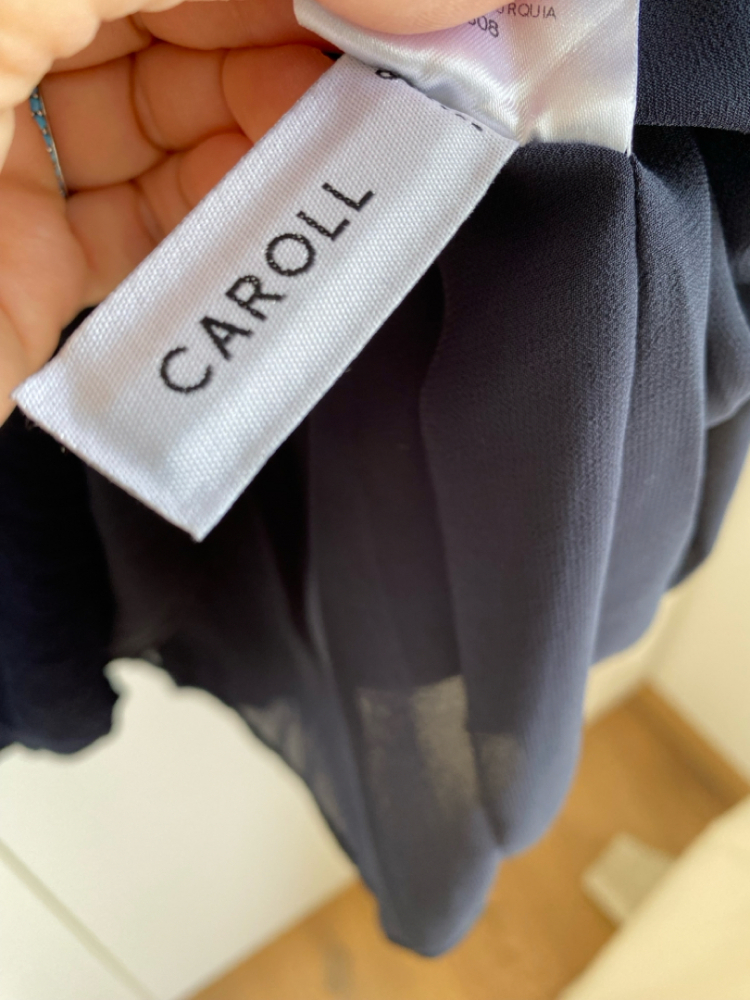 CAROLL Paris Navy blue lined dress