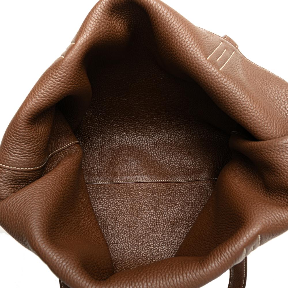 Hermès B Hermès Pink Dark Pink with Brown Calf Leather Clemence Double Sens 36 France