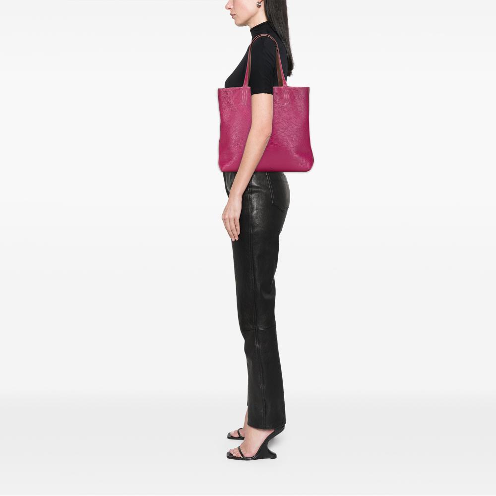 Hermès B Hermès Pink Dark Pink with Brown Calf Leather Clemence Double Sens 36 France
