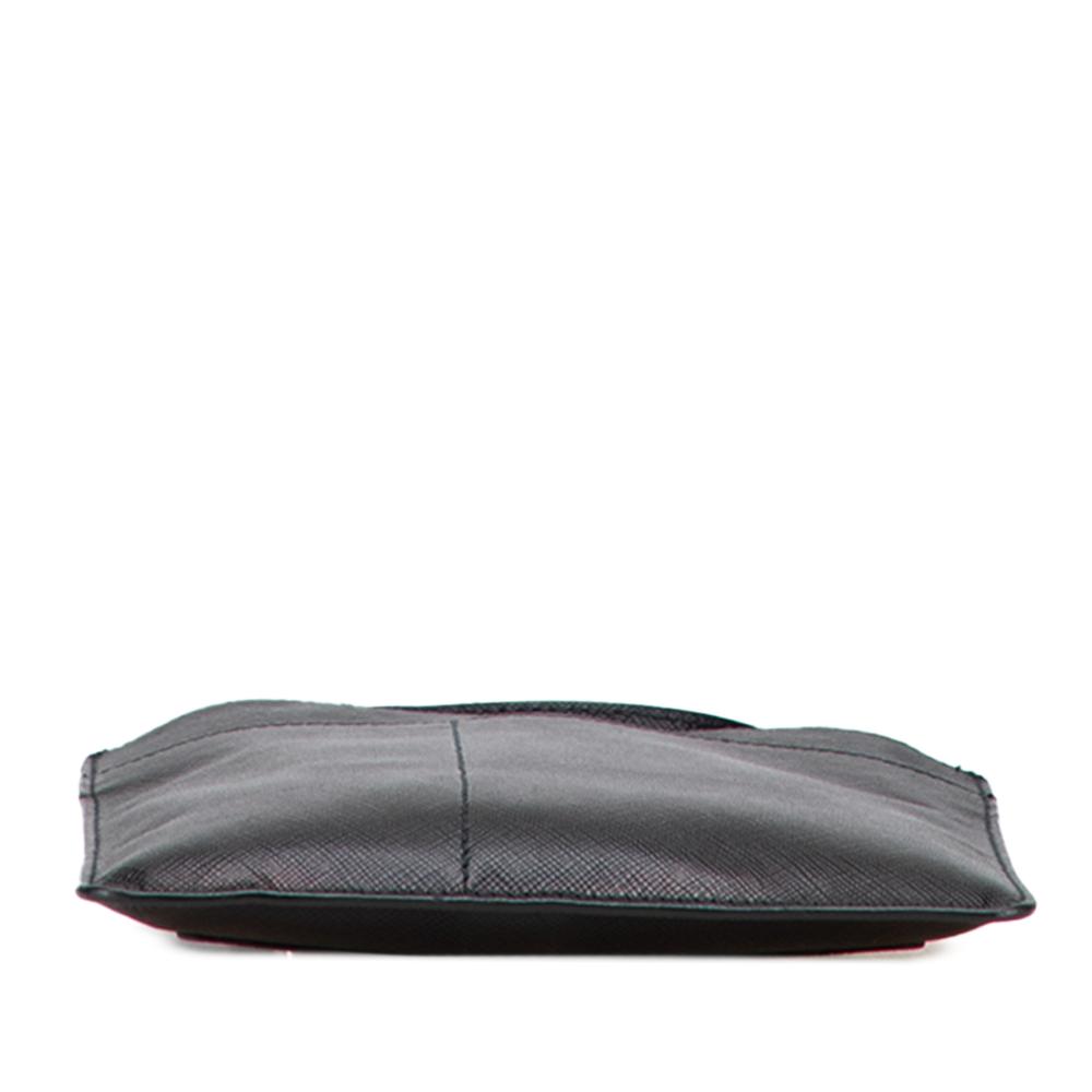 Prada B Prada Black Saffiano Leather Crossbody Italy