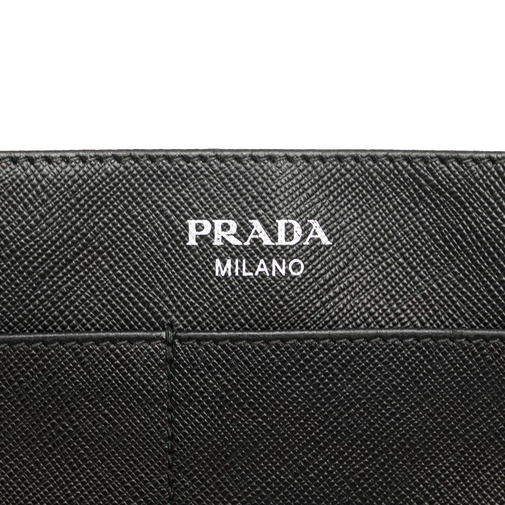 Prada B Prada Black Saffiano Leather Crossbody Italy