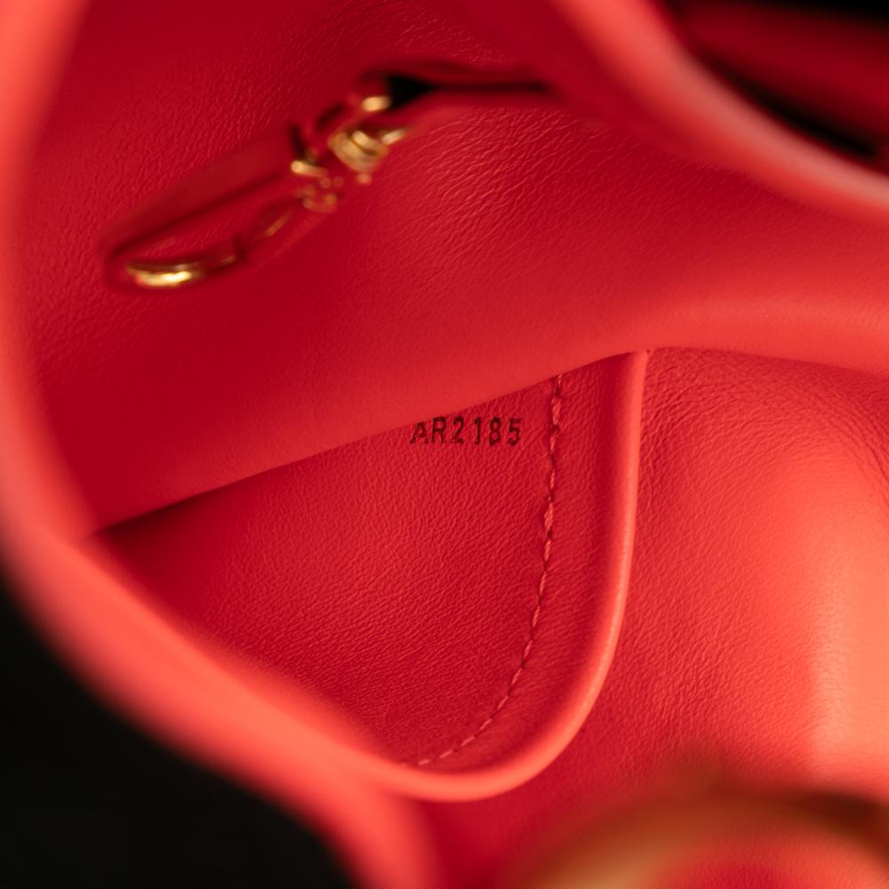 Louis Vuitton AB Louis Vuitton Black with Red Calf Leather Taurillon Capucines MM France