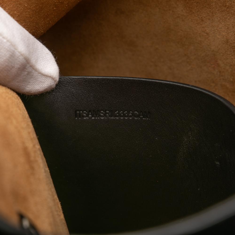 Burberry AB Burberry Black Calf Leather TB Anne Hobo Italy