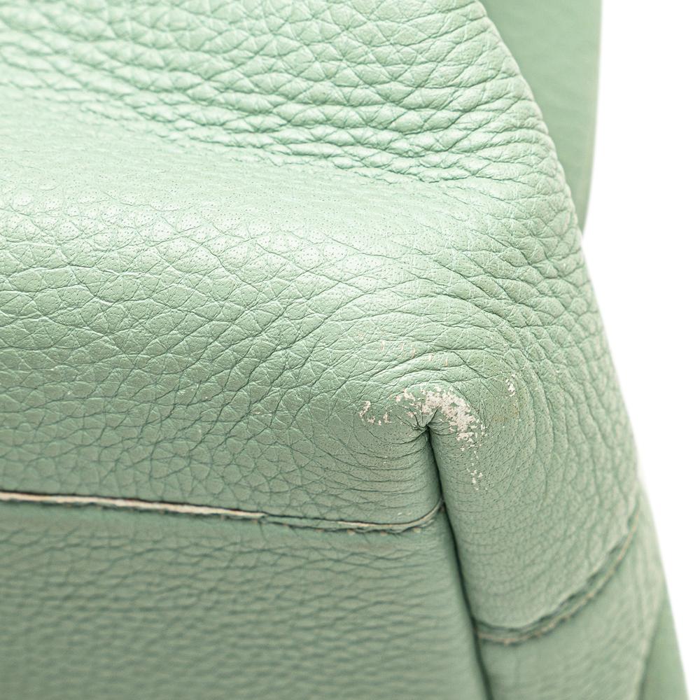 Bottega Veneta B Bottega Veneta Green Mint Goatskin Leather Medium Cervo Roma Tote Italy